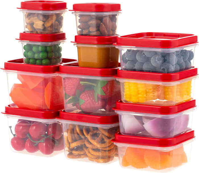 Meal Prep Containers 12/8/3 Oz Combo Set, 12 Food Storage Containers with Lids - IRIS USA