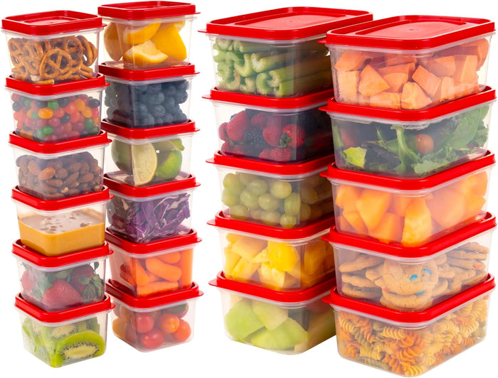 Meal Prep Containers 12oz + 45oz Combo Set, 22 Food Storage Containers with Lids - IRIS USA