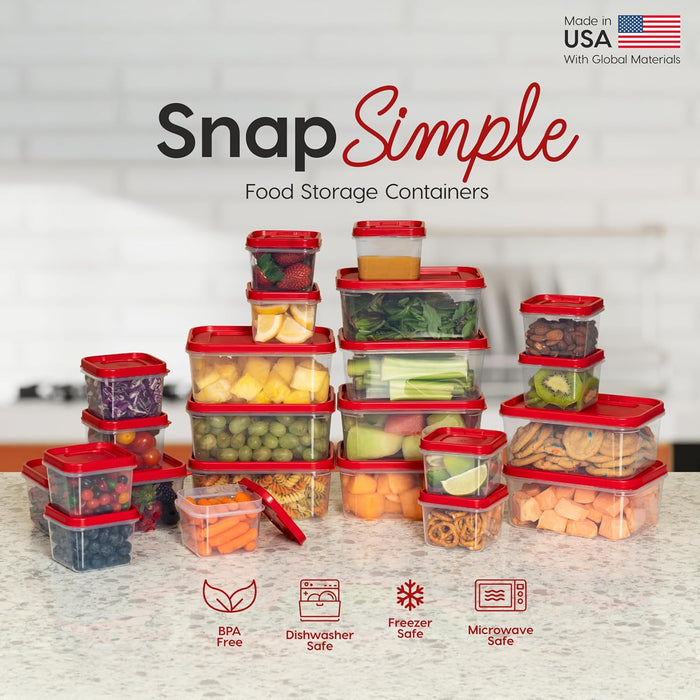 Meal Prep Containers 12oz + 45oz Combo Set, 22 Food Storage Containers with Lids - IRIS USA