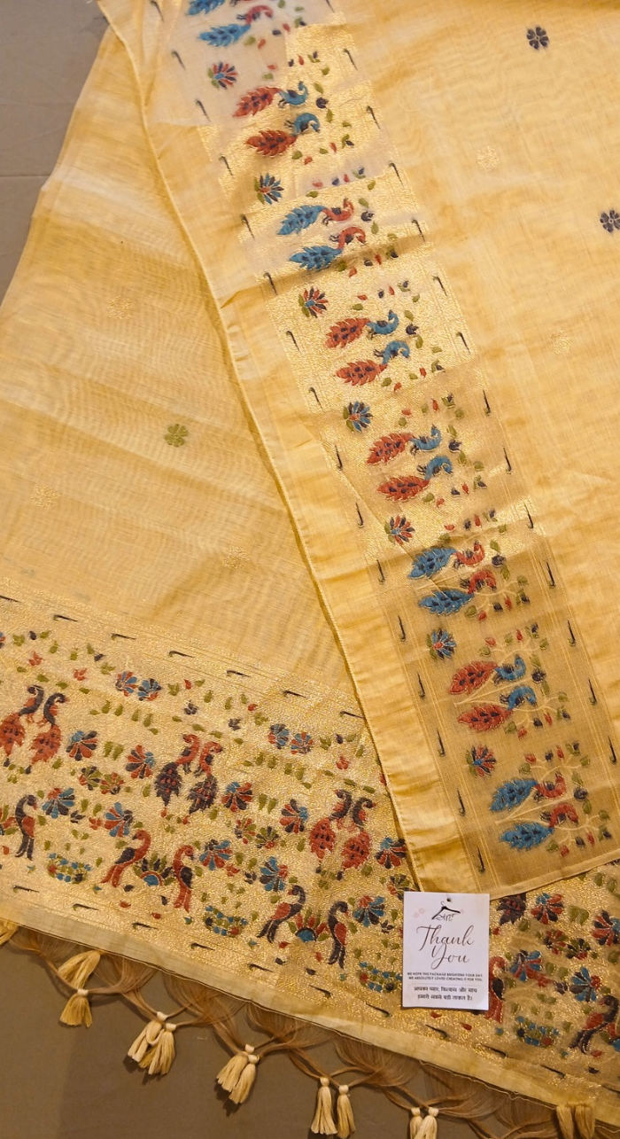 Mehr Aabroo Banarasi Cotton Silk Unstitched Suit