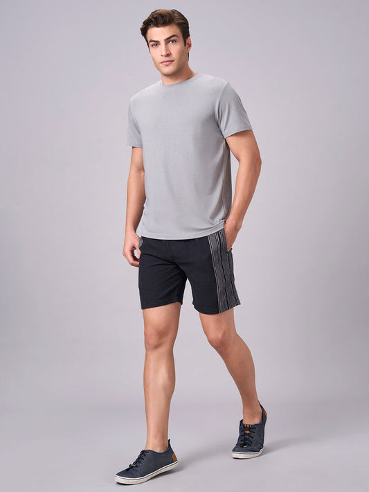 Men's 100% Cotton Regular Fit Shorts Black