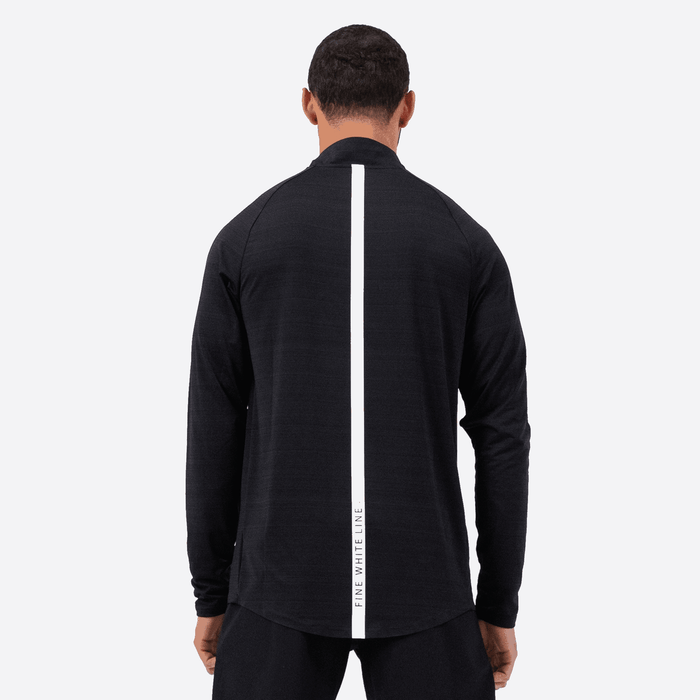 Men's Comet Black 1/4 Zip Jacket - Bascora