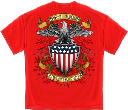 Stand Behind Those Who Serve Mens T-shirt - The Flag Shirt