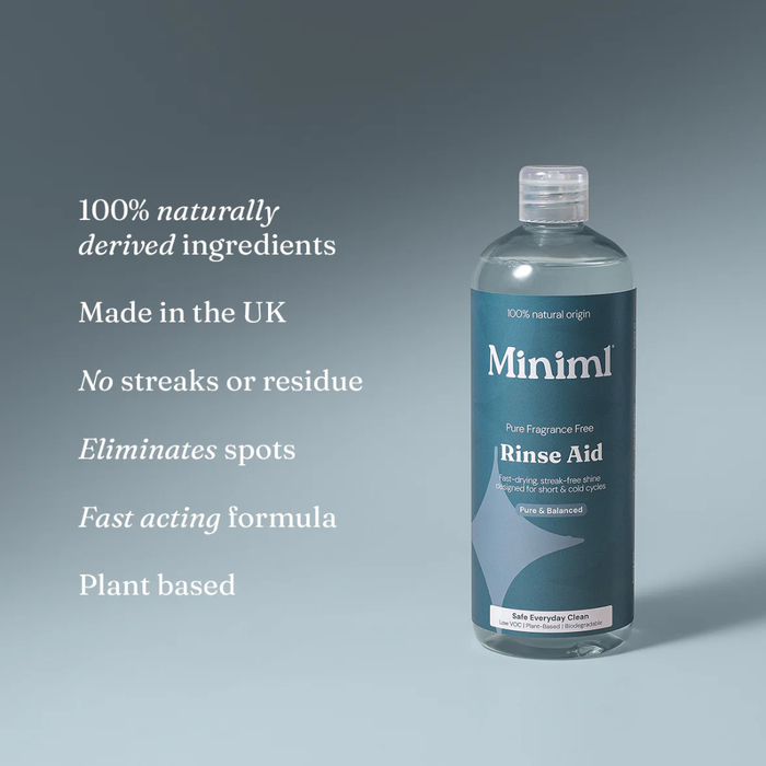 Miniml Dishwasher Rinse Aid Pure Fragrance Free 400ml