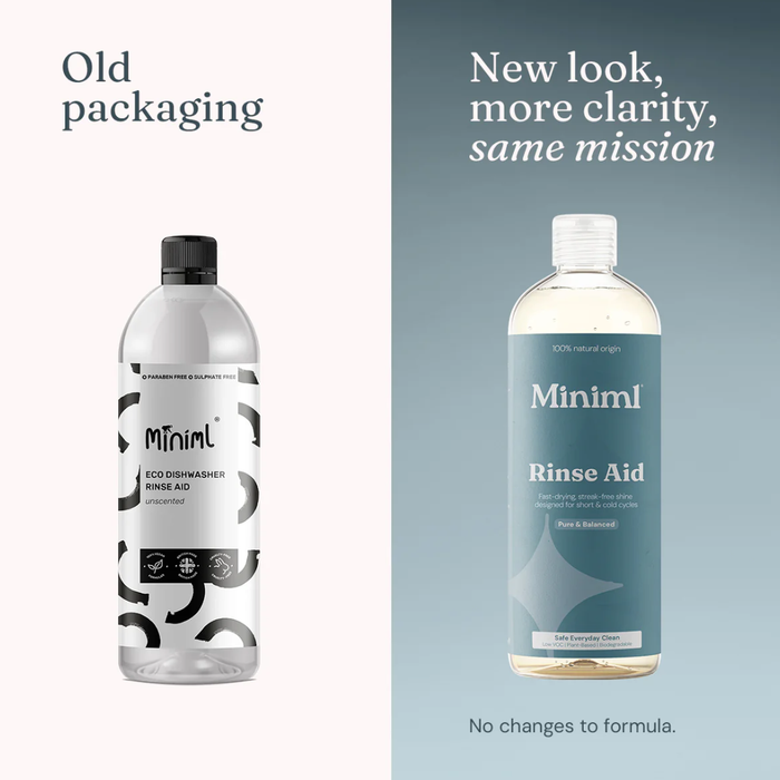 Miniml Dishwasher Rinse Aid Pure Fragrance Free 400ml