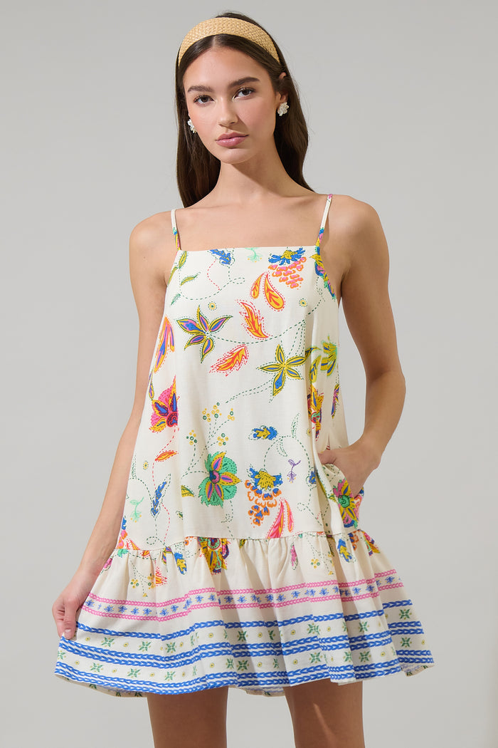 Miraflor Jenny Shift Mini Dress