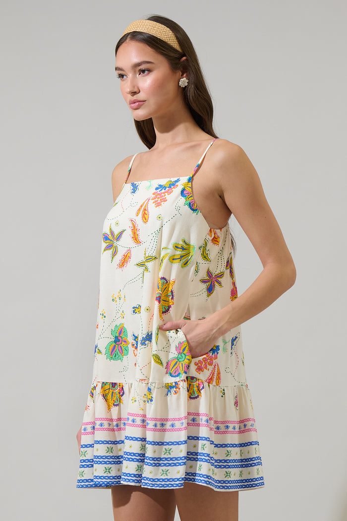 Miraflor Jenny Shift Mini Dress