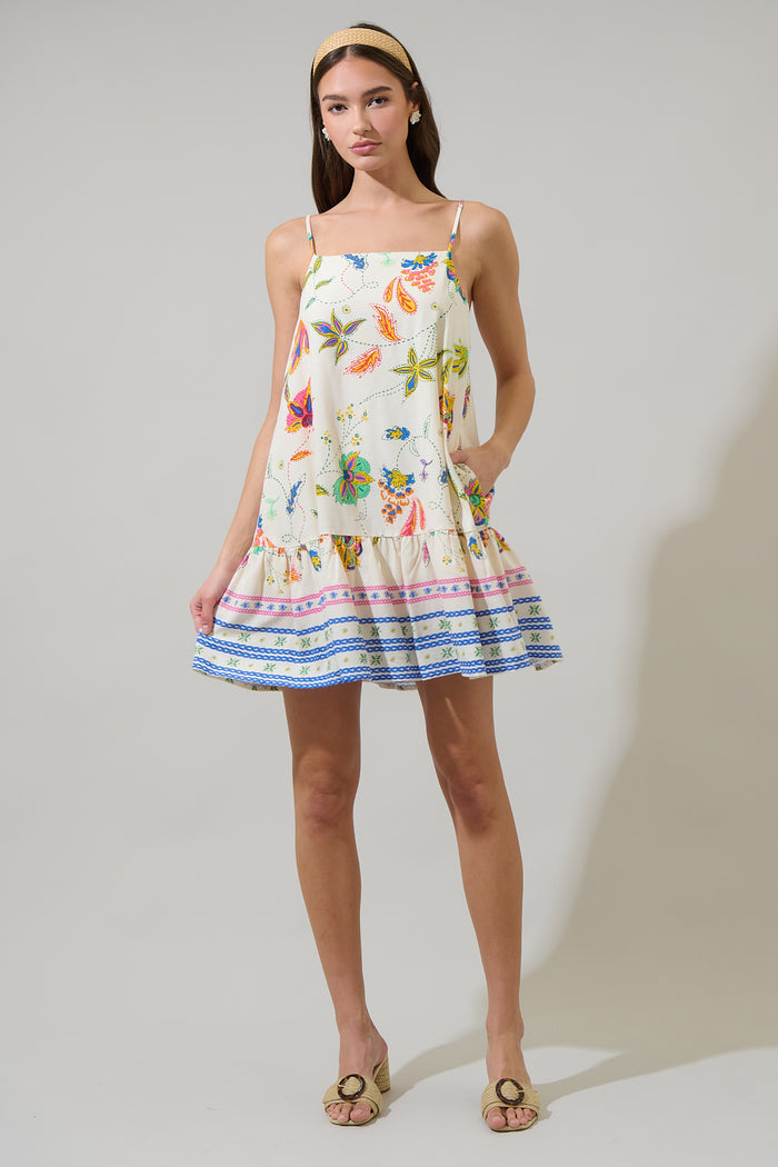 Miraflor Jenny Shift Mini Dress