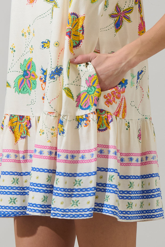 Miraflor Jenny Shift Mini Dress