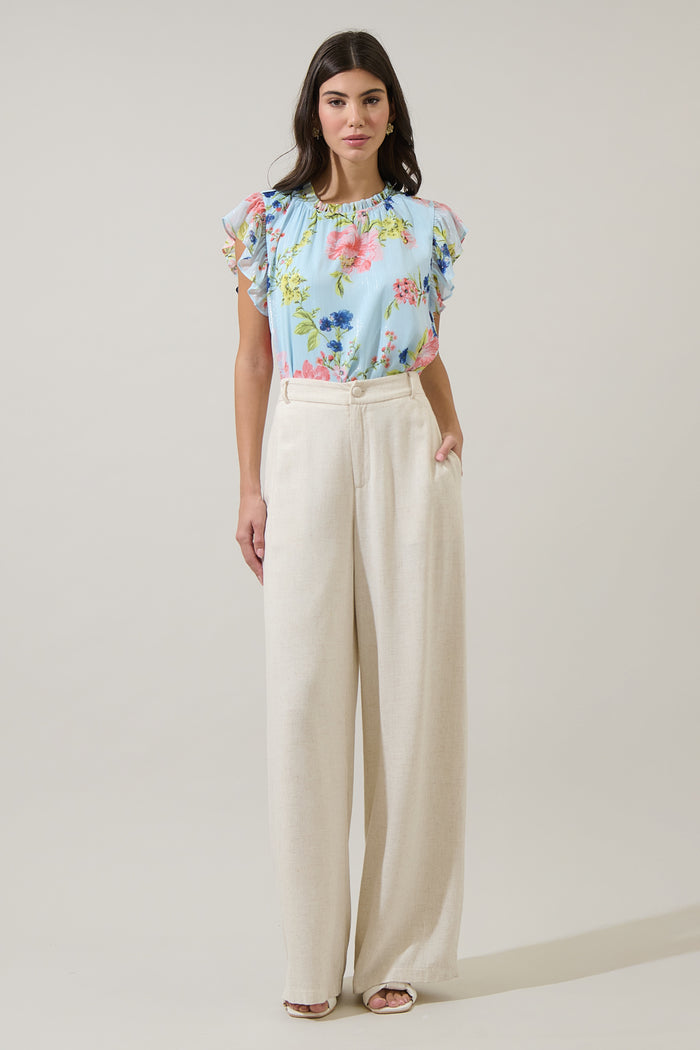 Missa Floral Veda Cap Sleeve Top
