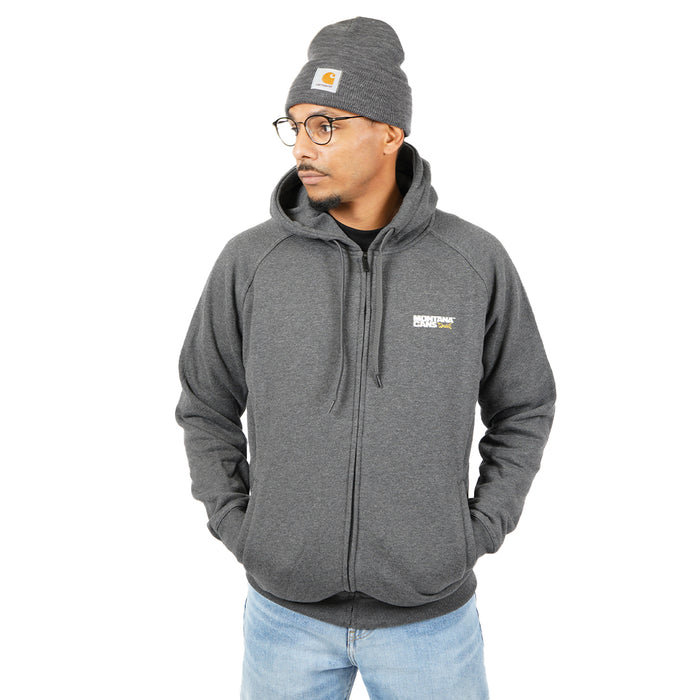 Montana Cans Typo Logo Zip-Hoodie Charcoal