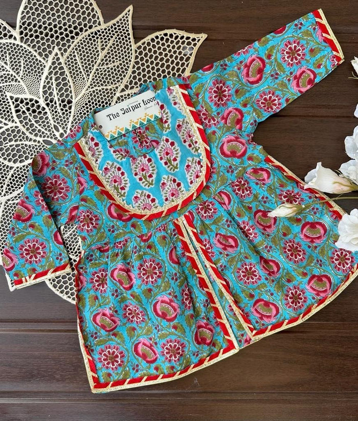 Mughal Bel Front Slit Sharara Set