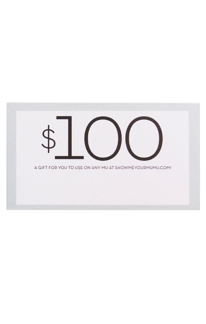 Mumu Gift Card ~ $100