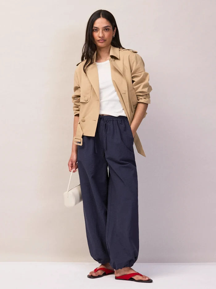 Navy Balloon Trousers