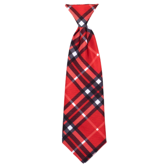 BIAS-PLAID-RED-DOG-NECK-TIE