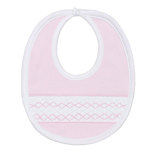 Nellapima Signature Smocked Girls Bib – Pink