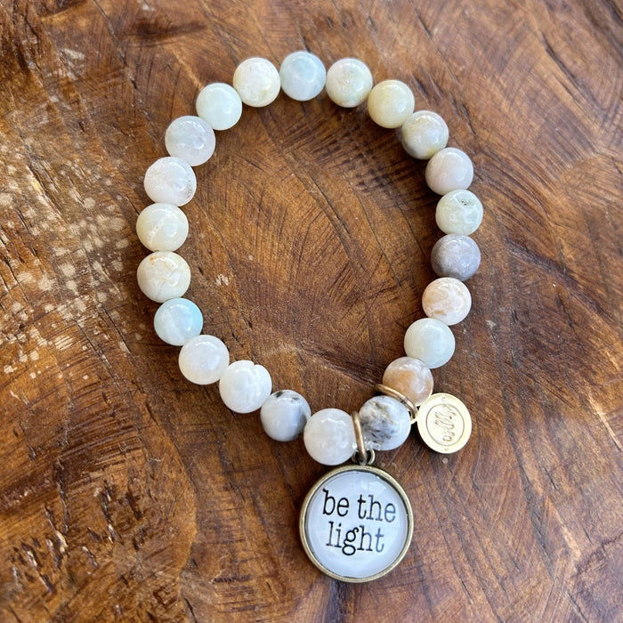 Be the Light (Gray & Cream Beads)