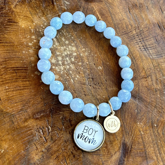 Boy Mom (Light Blue Beads)