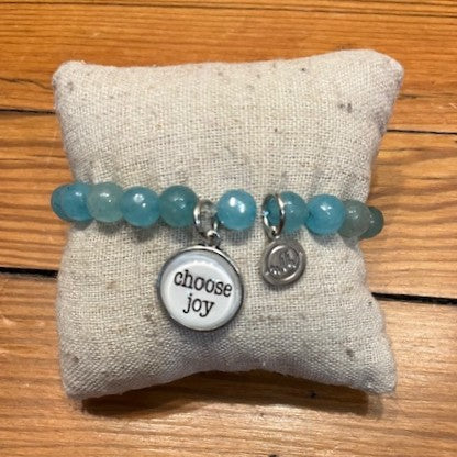 Choose Joy ( Aqua Blue Beads)