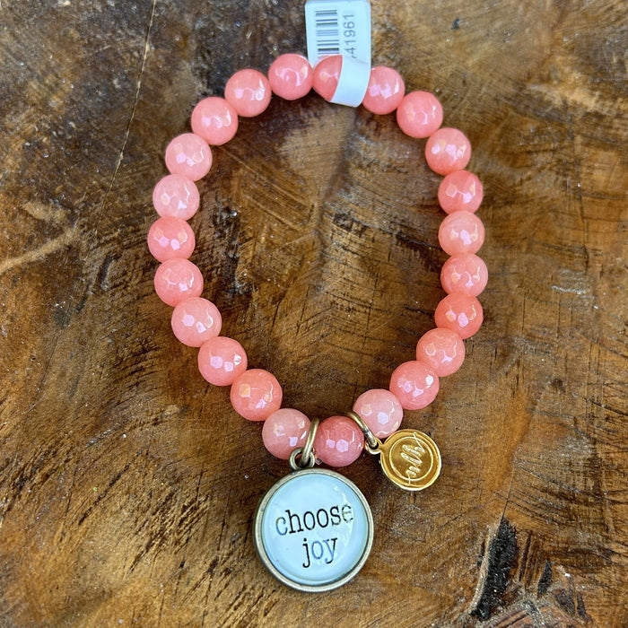 Choose Joy (Coral Beads)