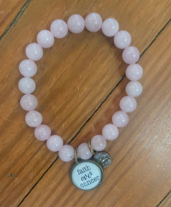 Faith Over Cancer (Ivory Beads)