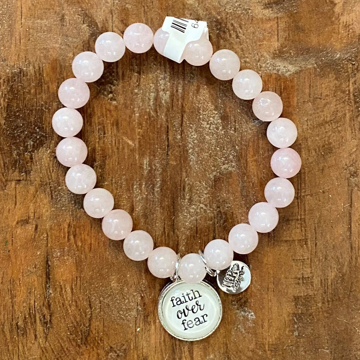 Faith Over Fear (Light Pink Beads)