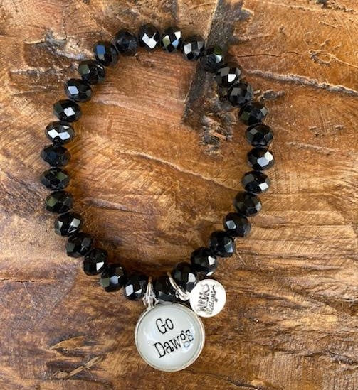 Go Dawgs (Black Crystal Small Beads)