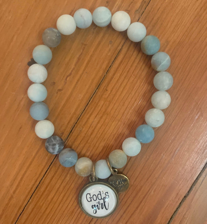 God’s Girl (Light Blue Mint Green Beads)