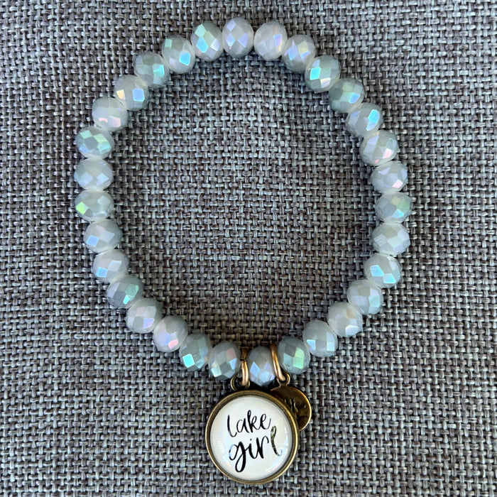 Lake Girl (Light Gray Faceted Beads)
