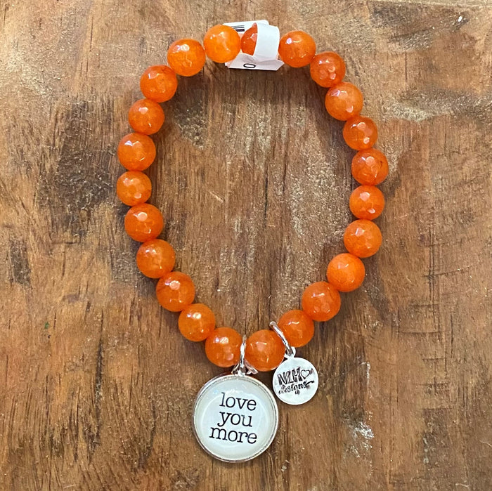 Love You More (Orange Beads)