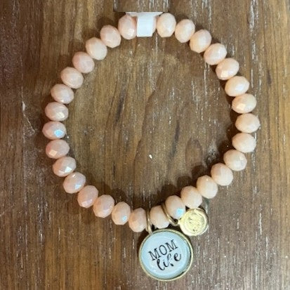 Mom Life (Light Pink Faceted Beads)