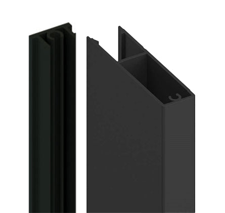Nexia 65x16mm Aluminium BATTEN EXTRUSION AND CLIP - Black - Image 1