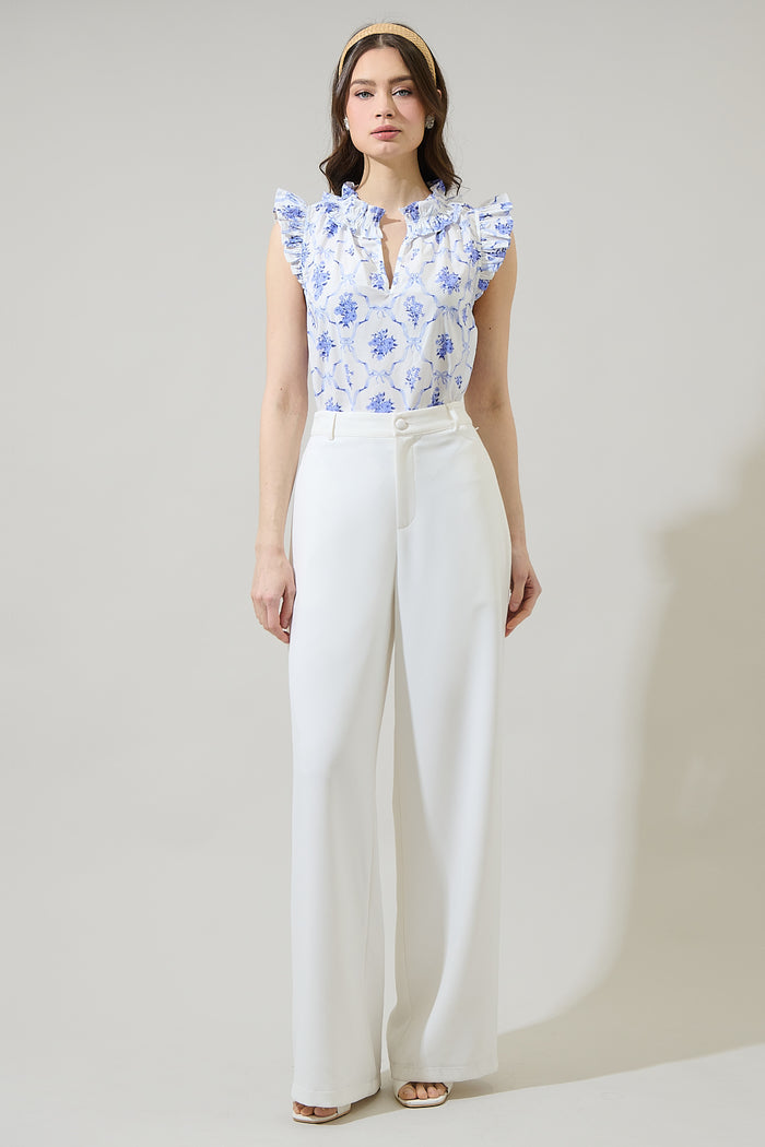 Nia Floral Jaye Ruffle Top