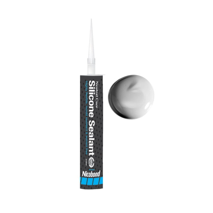 NICOBOND Neutral Cure Silicone Sealant 310ml - Silver Grey Silicones Nicobond