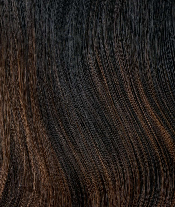 #Off Black Balayage Classic Halo Hair Extensions — Value Grade