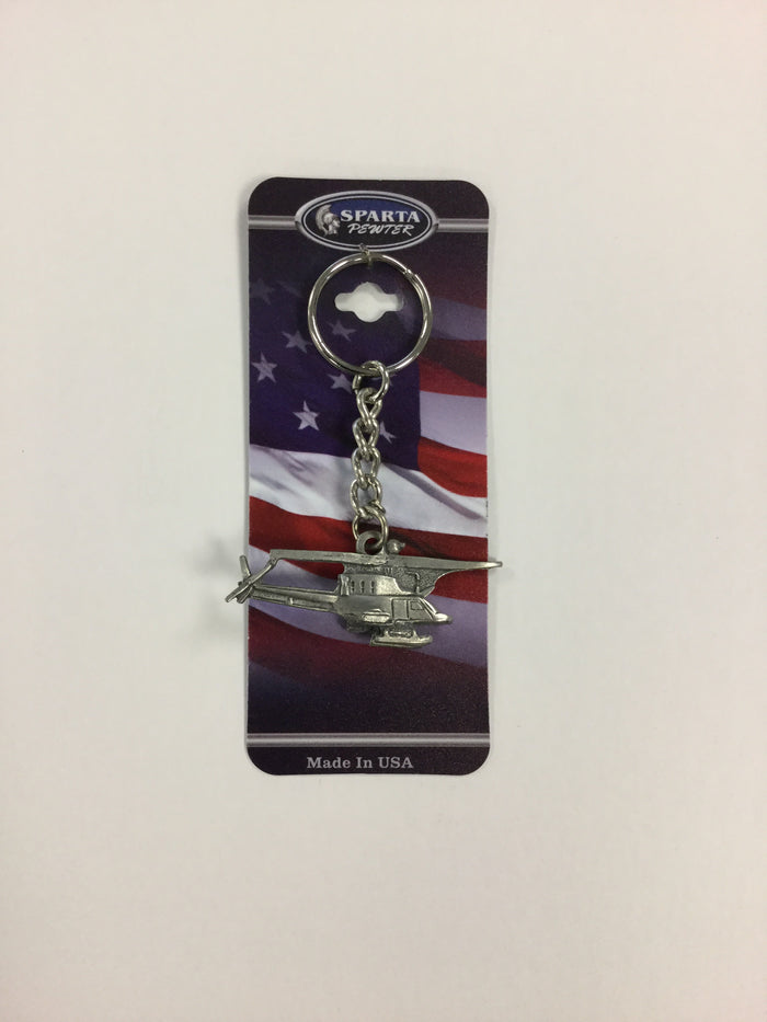 OH-58D Kiowa Helicopter Pewter Keychain