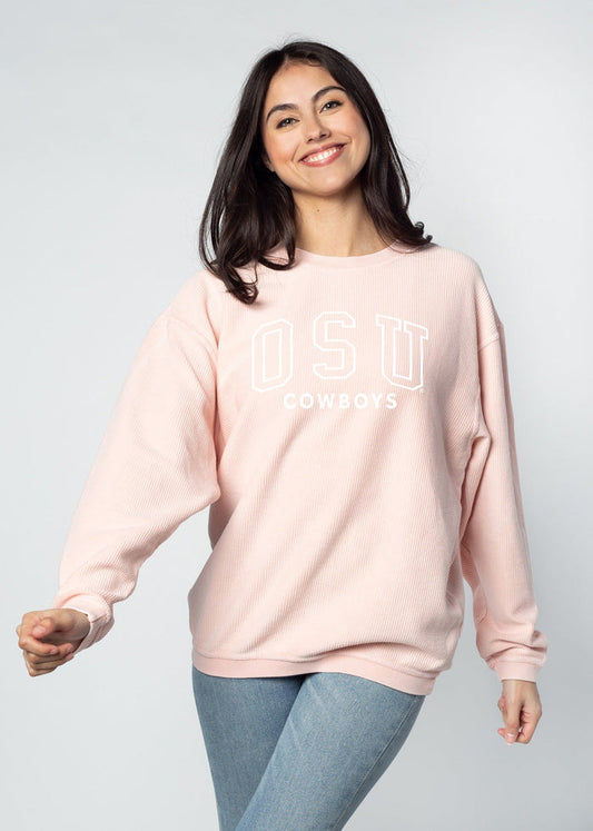 Oklahoma State Cowboys Women's Urban Pink Corded Sweatshirt