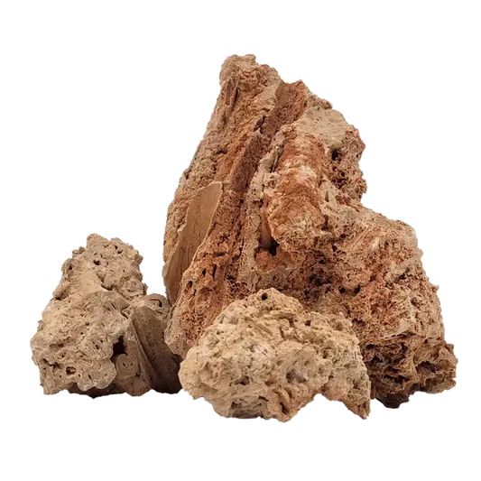 Paleorock stone rough porous brown rocks with natural rugged texture ideal for decorative and construction use