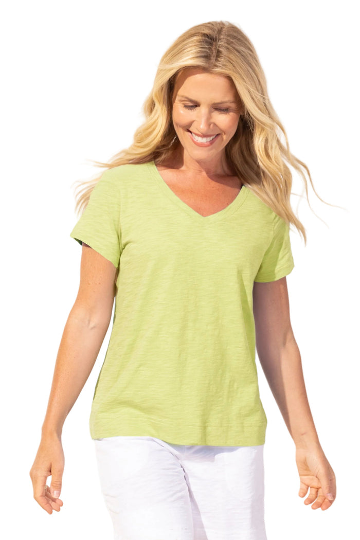 Peruvian Cotton V-Neck Tee - 10000