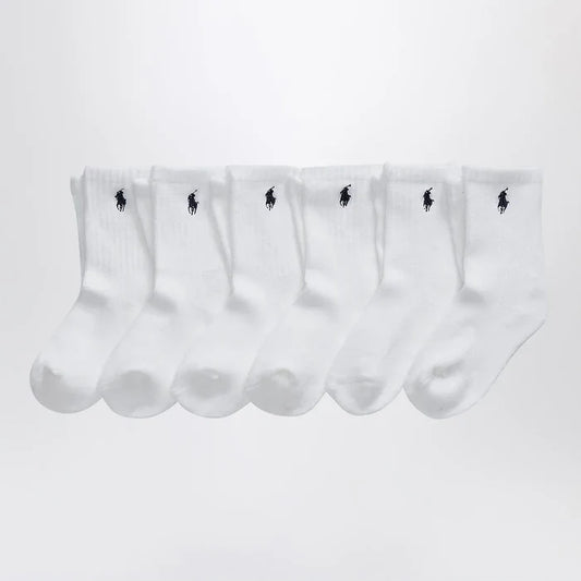 Polo Ralph Lauren - Set of three white socks with logo Brand Apparel & Accessories > Clothing > Underwear & Socks > Socks 4/7Y