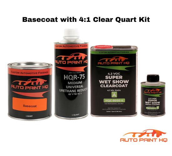 Porsche 225 Kelly Green Basecoat Clearcoat Quart Complete Paint Kit