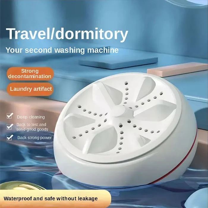 Portable Turbine Ultrasonic Washing Machine - (IMPORTED)
