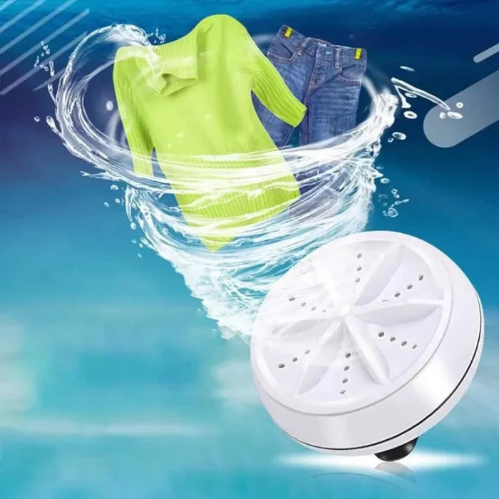Portable Turbine Ultrasonic Washing Machine - (IMPORTED)