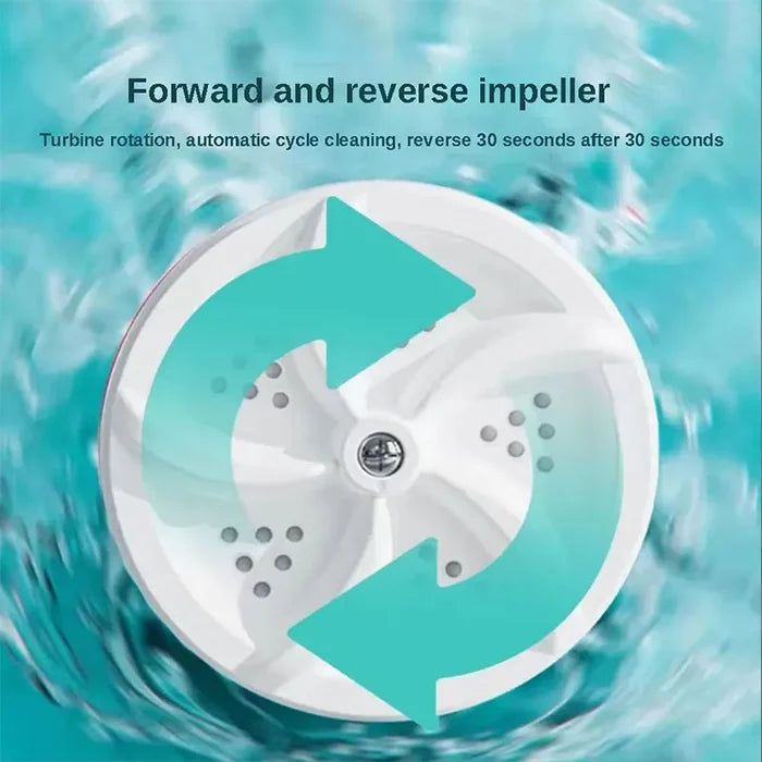 Portable Turbine Ultrasonic Washing Machine - (IMPORTED)