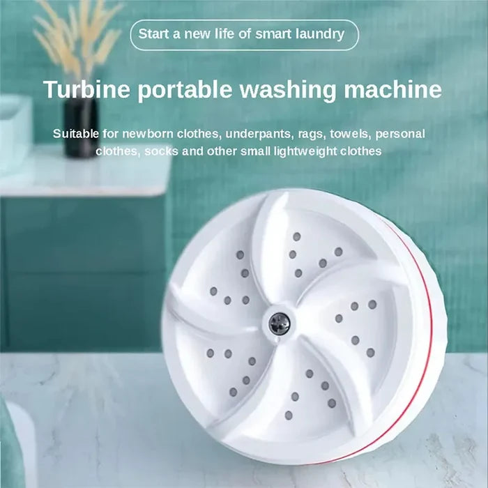 Portable Turbine Ultrasonic Washing Machine - (IMPORTED)