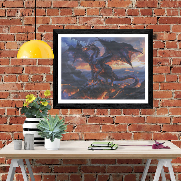 Powerful Dragon With Jet-Black Scales