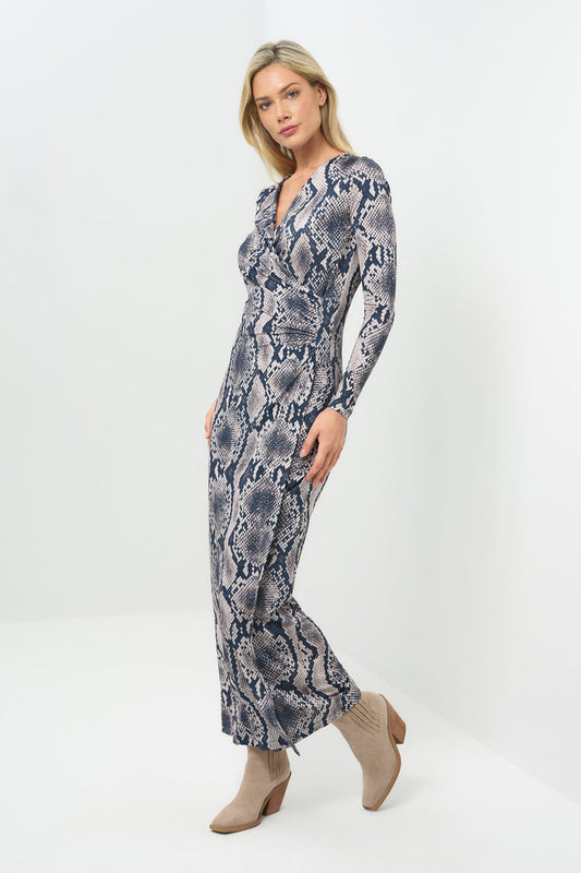 Printed Janie Wrap Maxi Dress