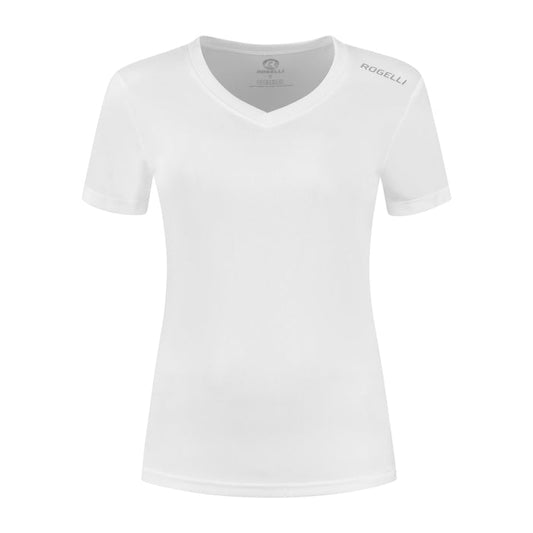 Rogelli Promo shirt korte mouw dames wit voorkant.