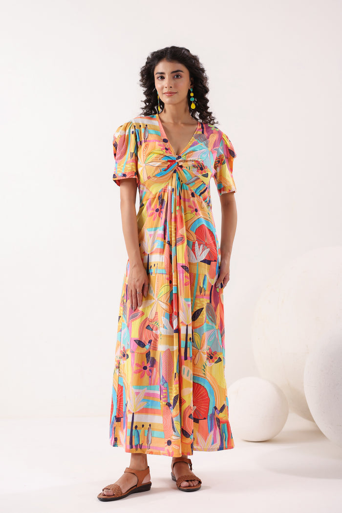 Radiant Bloom Cotton Sundress