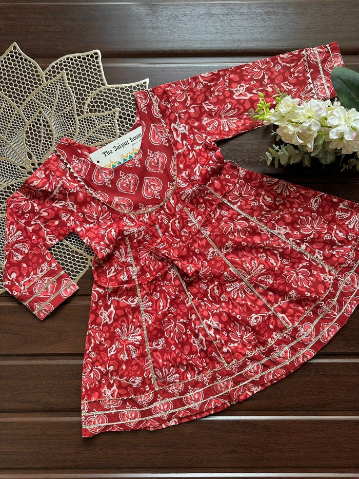Red Mystical Anarkali Suit